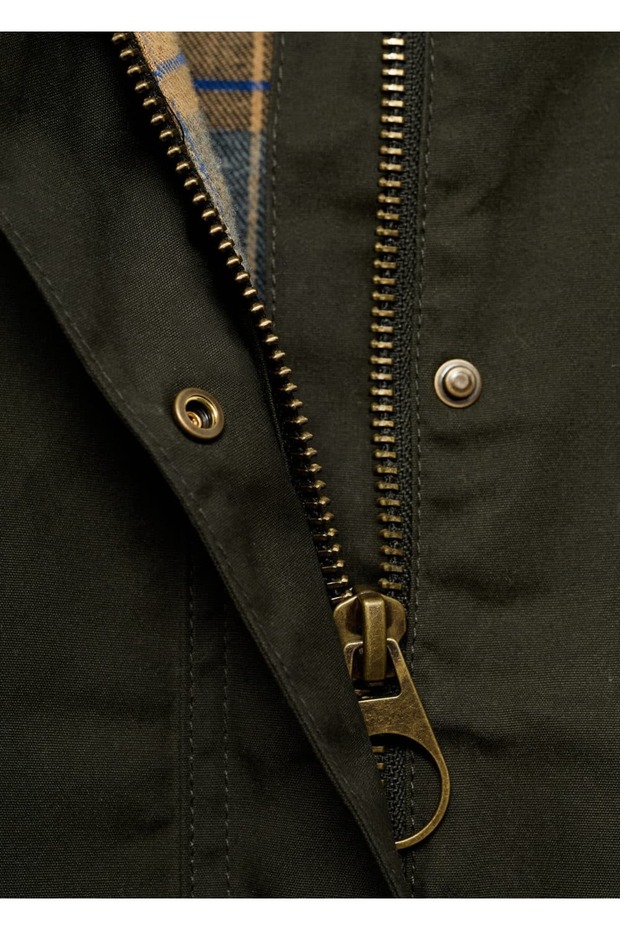 Kadife yaka pamuklu parka - 7