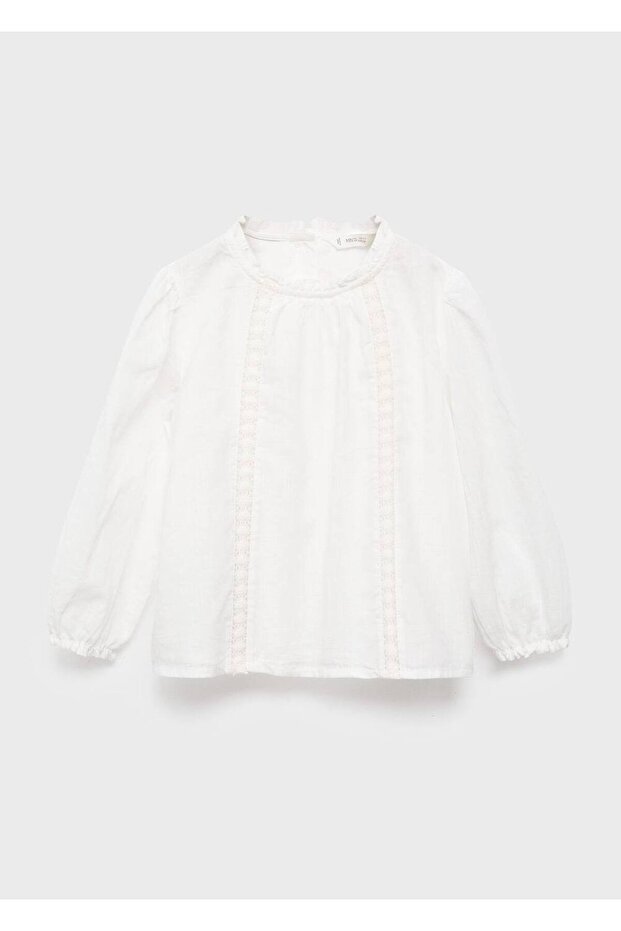 İşlemeli pamuklu bluz - 1