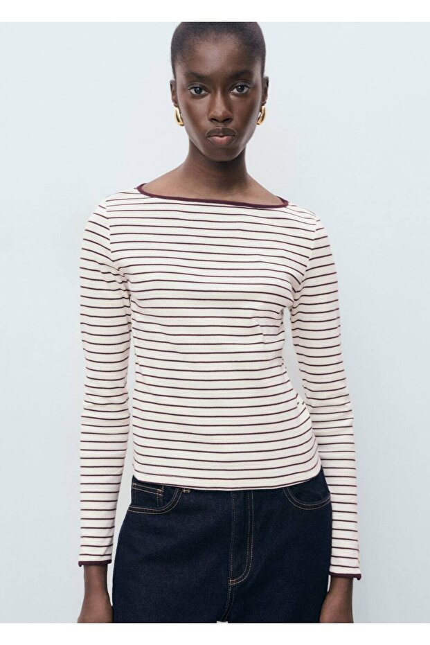 Button Cuff Cotton T-Shirt