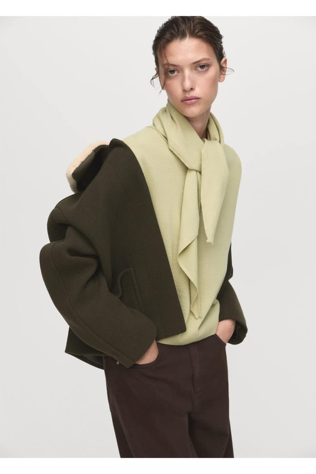 Kısa kollu fularlı kazak - 7