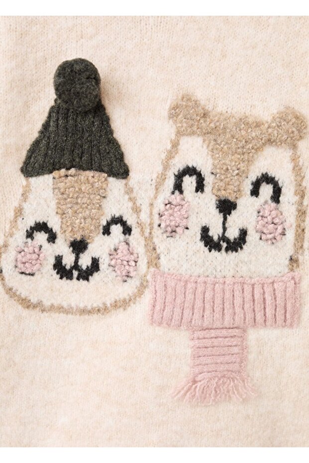 İşlemeli örgü kazak - 3