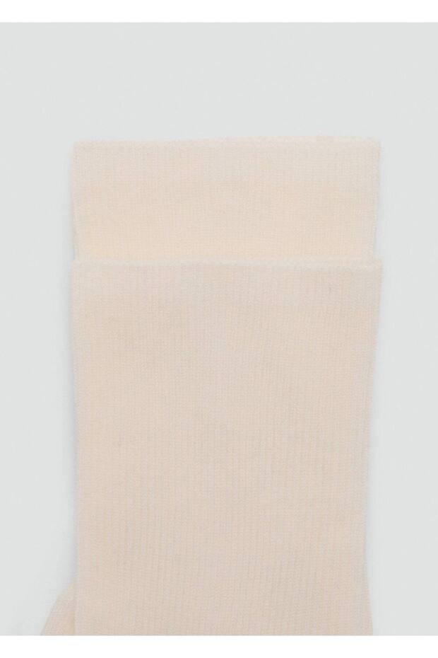 Pamuklu ribana çorap - 1