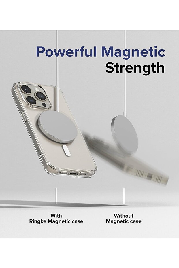 جراب مغناطيسي غير لامع لهاتف iPhone 15 Pro Max | شفاف - 7