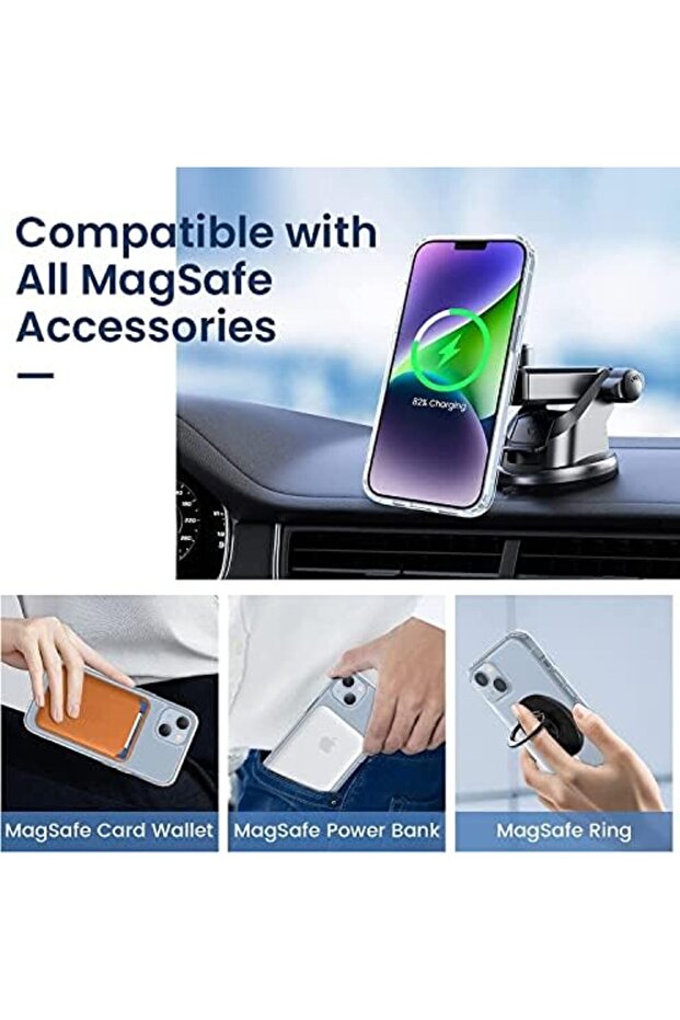 جراب مغناطيسي غير لامع لهاتف iPhone 14 Plus | شفاف - 7