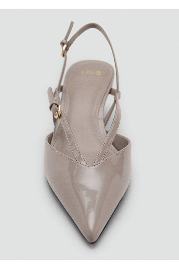 Bantlı kitten topuklu ayakkabı - 4