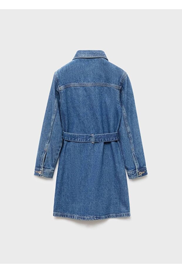 Kısa denim elbise - 4