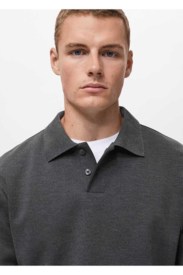 Regular kesim polo sweatshirt - 5