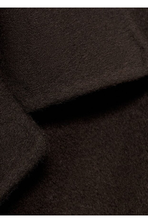 Düğmeli yün ceket - 5