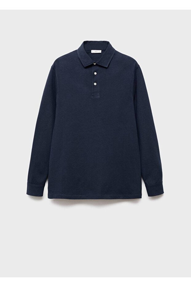 Pamuklu basic polo tişört - 3