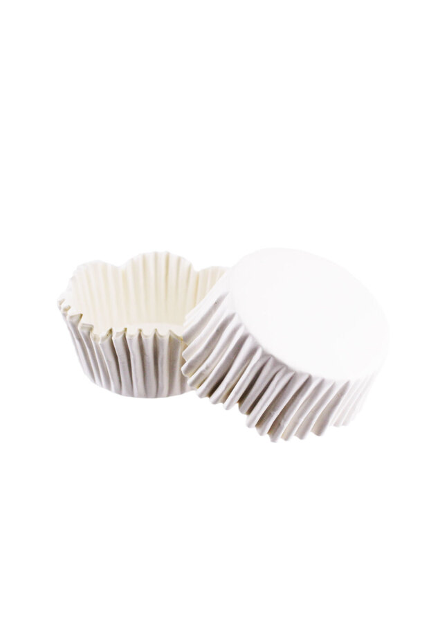 Cupcake Mold Pet Capsule Wavy Cake Mold 65X38 mm (100 Pieces) White