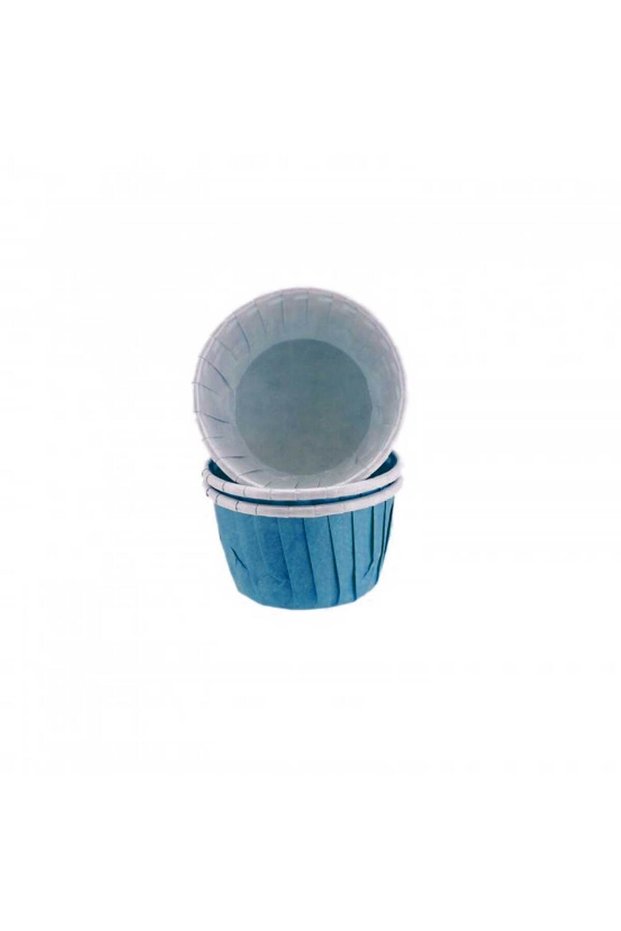 Cupcake Mold Medium Size Solid Color 50*39 mm (50 Pieces) Blue