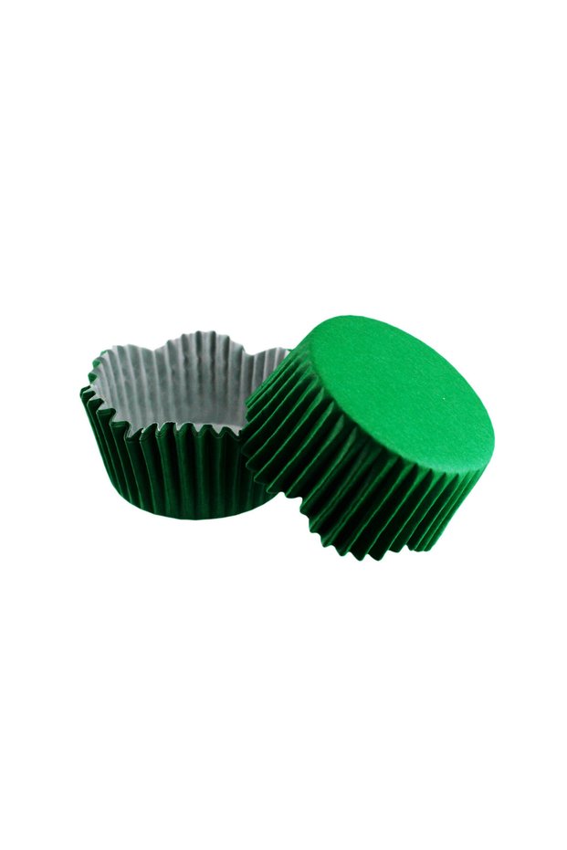 Cupcake Mold Pet Capsule Wavy Cake Mold 65X38 mm (100 Pieces) Green