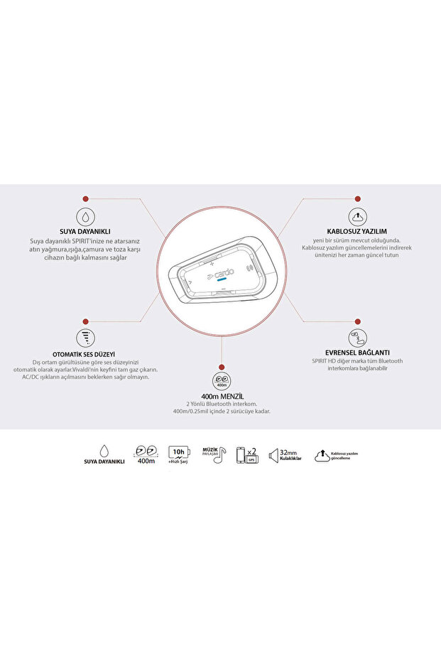 SPIRIT BLUETOOTH VE INTERCOM (İKİLİ PAKET) - 7