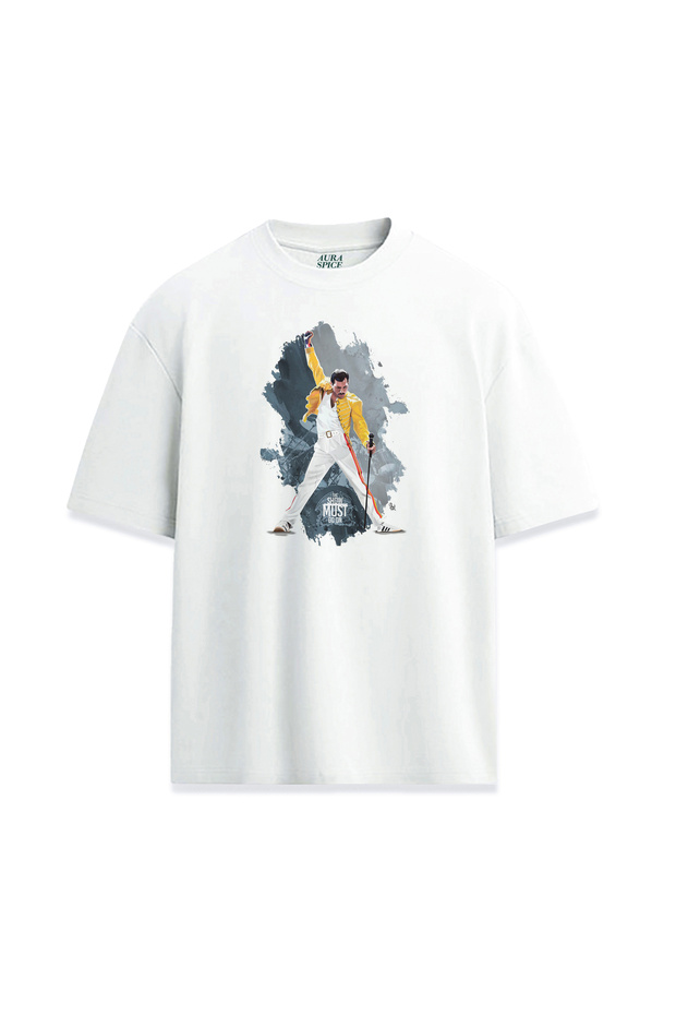 Freddie Mercury Show Must Go on Design Printed Unisex T-Shirt