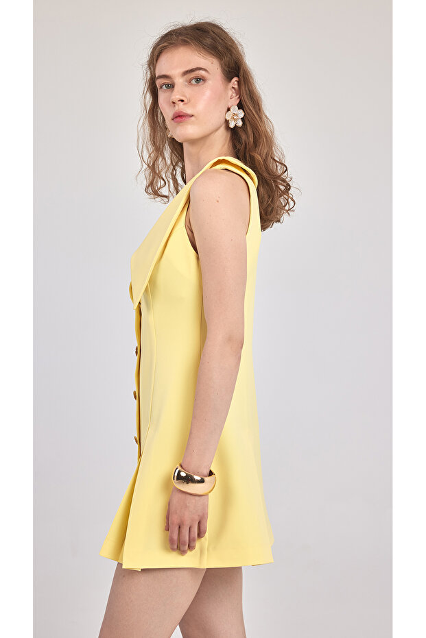 SELENA - Düğmeli Mini Elbise - 6