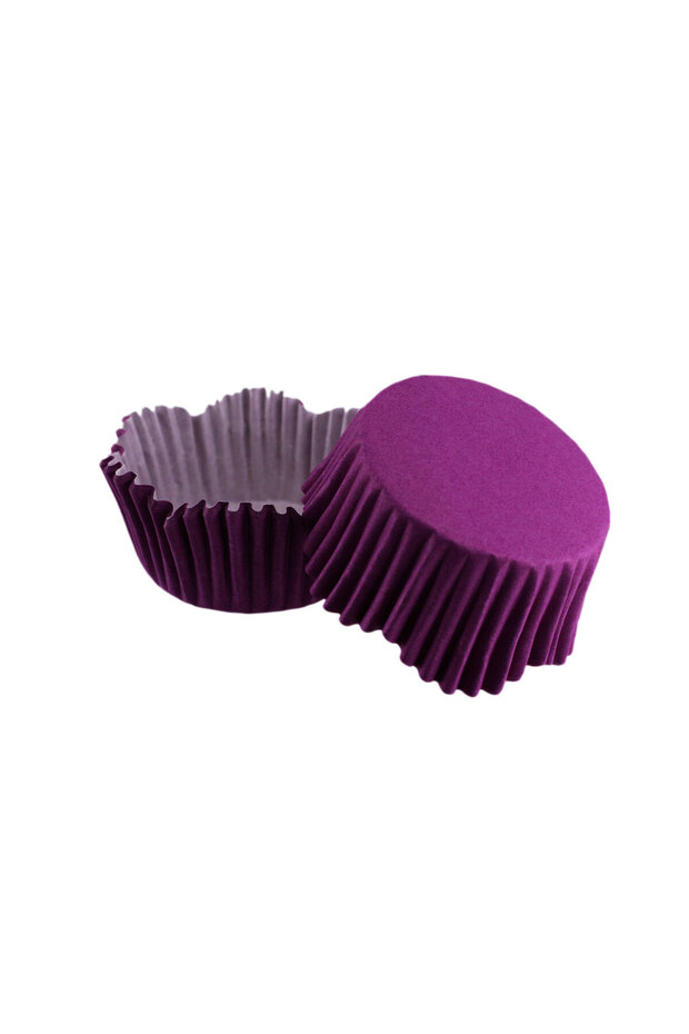 Cupcake Mold Pet Capsule Wavy Cake Mold 65X38 mm (100 Pieces) Purple