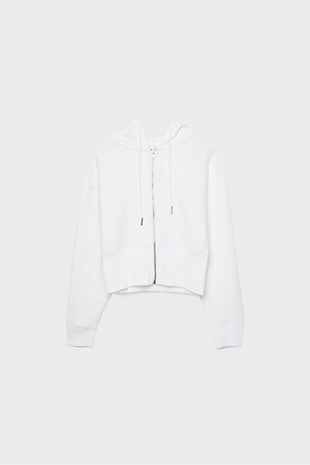 Fermuarlı kapüşonlu sweatshirt - 6