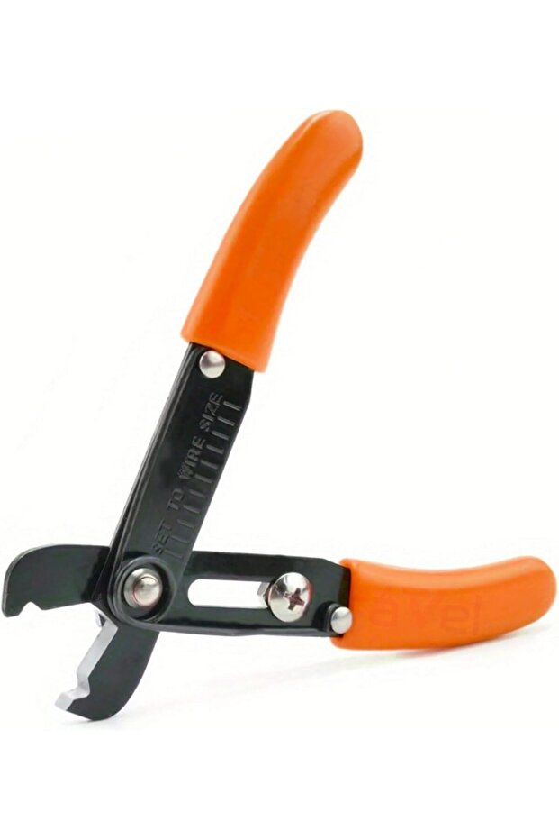 Professional Wire Stripper Pliers with Spring-Loaded Design, Orange and Black Handle