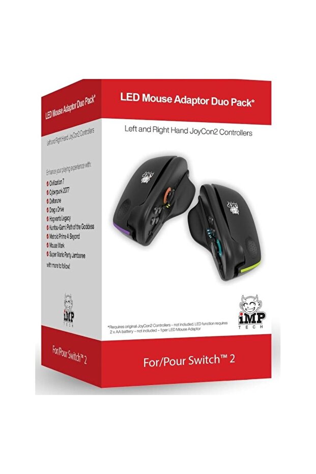 Adaptor mouse LED Duo Pack Negru - 2