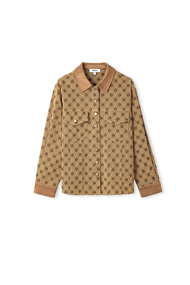Monogram jakarlı gömlek - 3