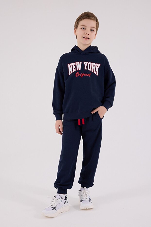 9-15 Years Old New York Boy's Suit-Navy Blue