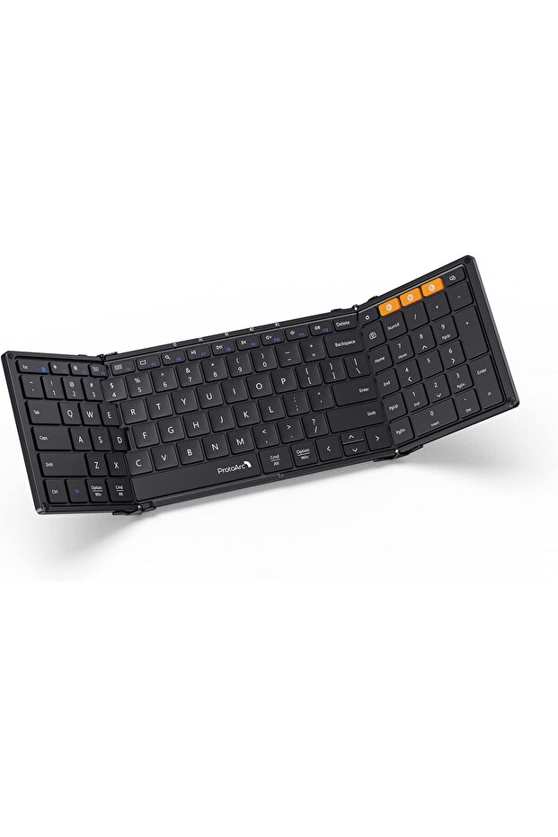 Foldable Bluetooth Keyboard, XK01 Folding Wireless Portable Keyboard with Numeric Keypad
