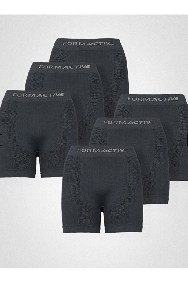 Microfiber Lycra Synthetic Men's Sports Seamless Boxer Set of 6 4400Set6Li