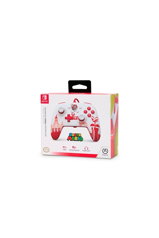 Controller Enhanced Wired Mario Red/White - Nintendo Switch - 3