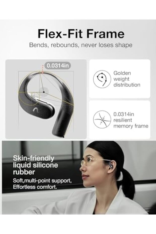 OpenNote AI Recorder – Open Ear Earbuds with FlashRecord, Call Recording, Real-Time Transcription, - 8