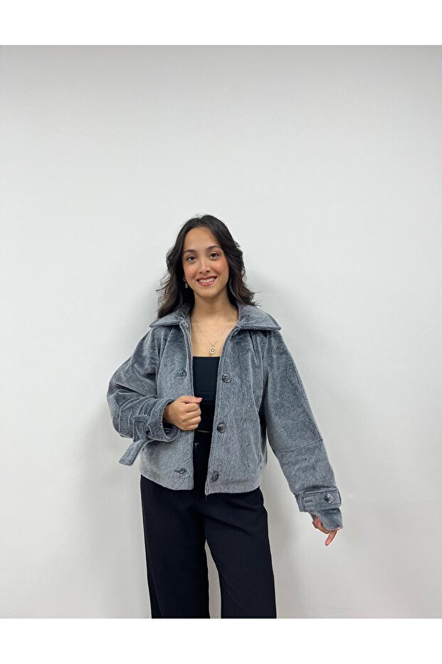 معطف قصير بأزرار - 4