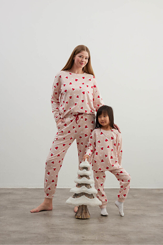 Kız Çocuk Pamuklu Uzun Kollu Pijama Takımı - 3