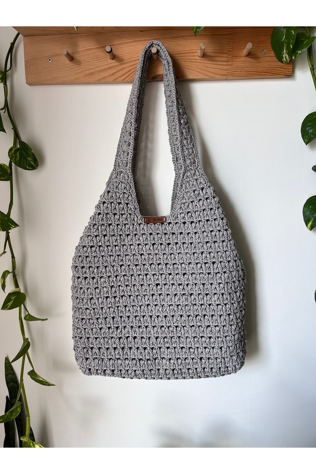 Kağıt İp Omuz Çantası, Kağıt İp Çanta, Omuz Çantası - 1