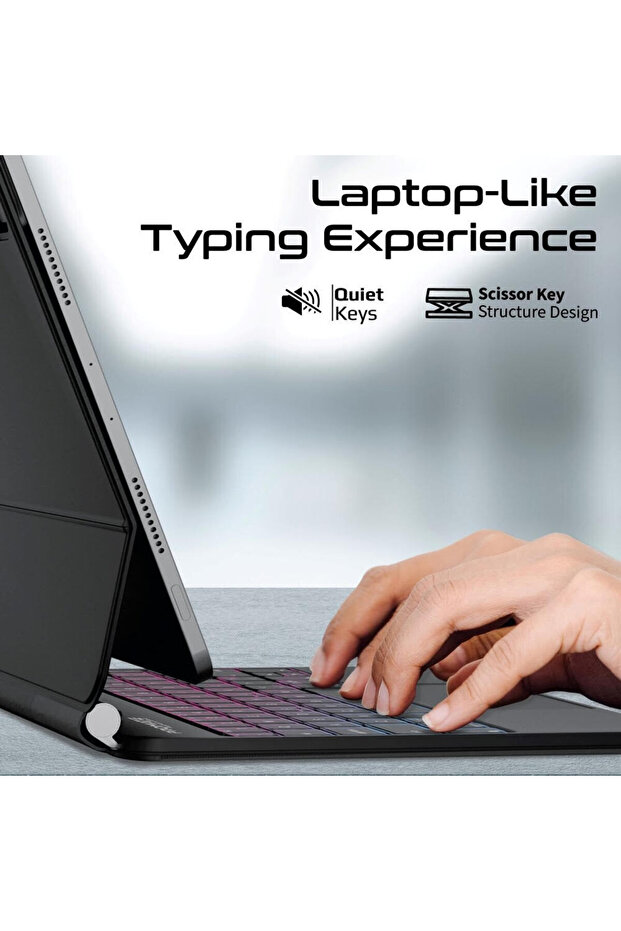 folio touch wireless ipad keyboard case rgb backlight&smart connector 11 pro - 2