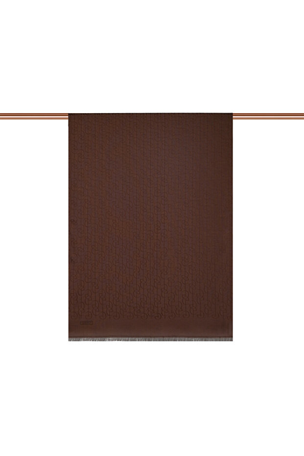 Dört Mevsim Acı Kahve İE Monogram Şal - 2