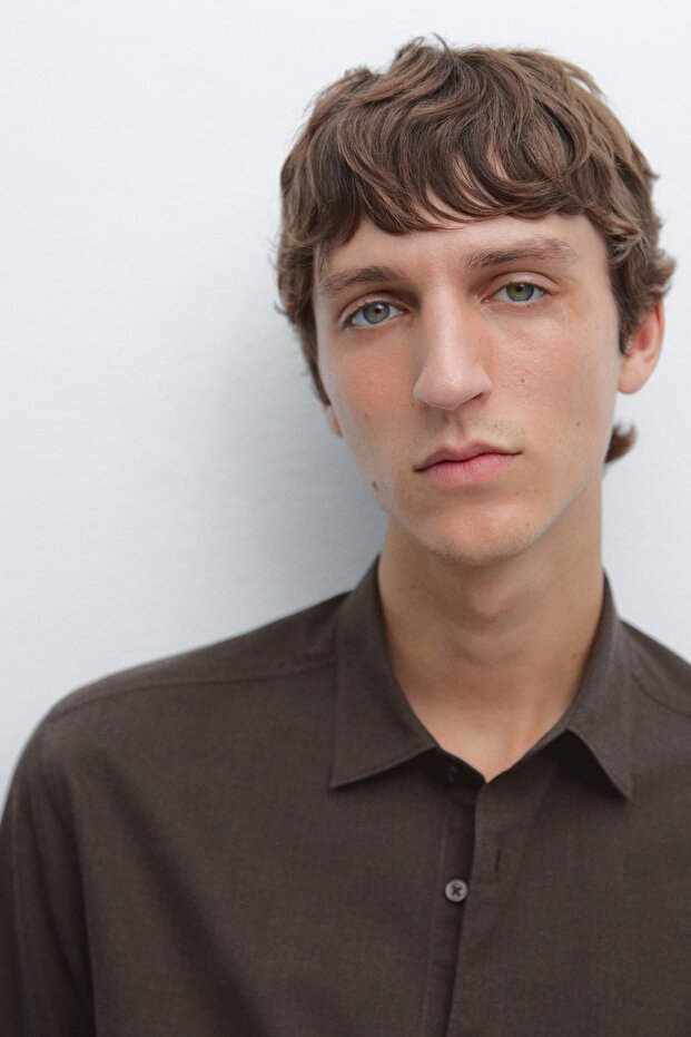 Slim fit fitilli melanj gömlek - 4