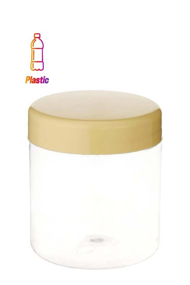 12 Pcs pet jar Sunpet, Plastic Food Storage Canisters, Yellow/Clear, 100 ml
