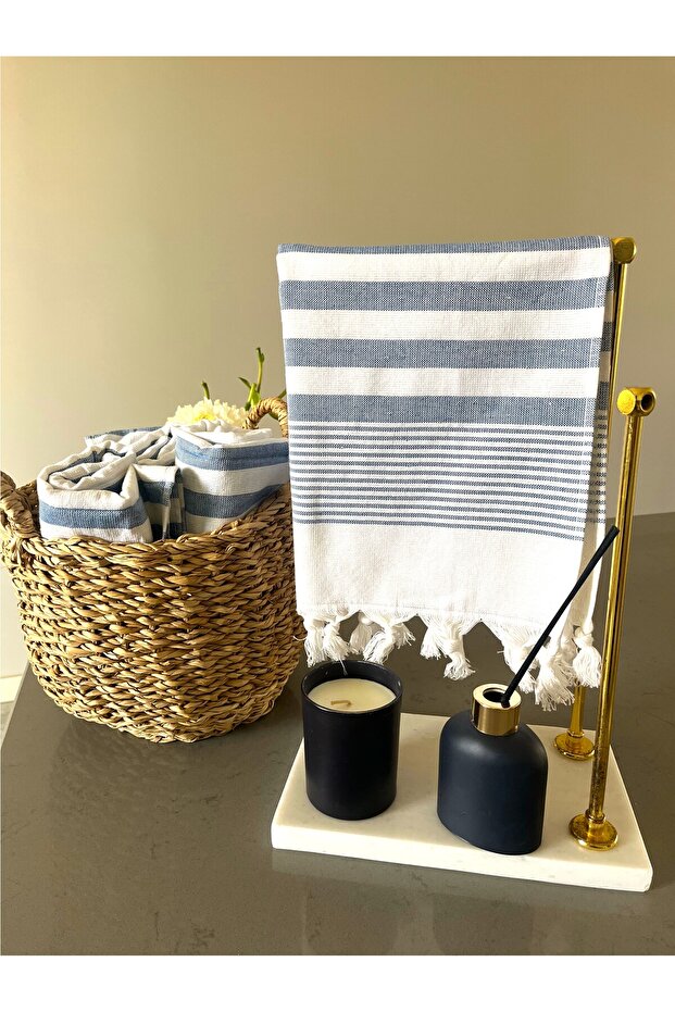 4'LÜ SET, EL VE MUTFAK HAVLUSU, MİSAFİR HAVLUSU 45X90 CM - 1