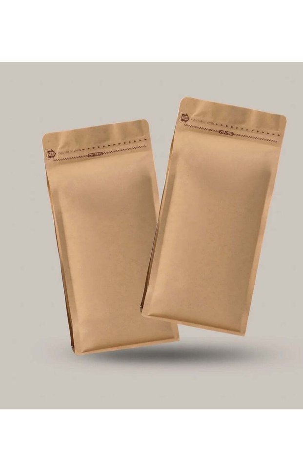 12 Pcs Coffee Storage Bags With Valve Flat Bottom Self-Sealing Food Storage Bags For Food Dried Her