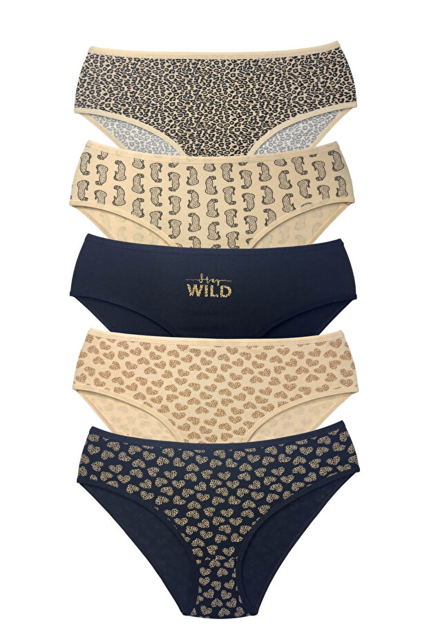 11448-15 Kadın 5li Bato Külot - 1