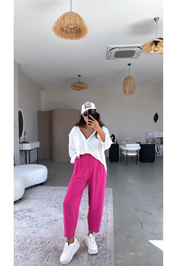 بنطلون فوشيا ايروبين الحريم - 3