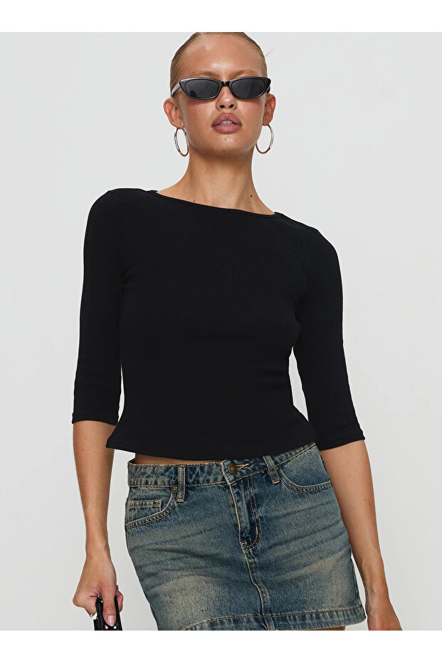3/4 Kol Basic Bluz - 1