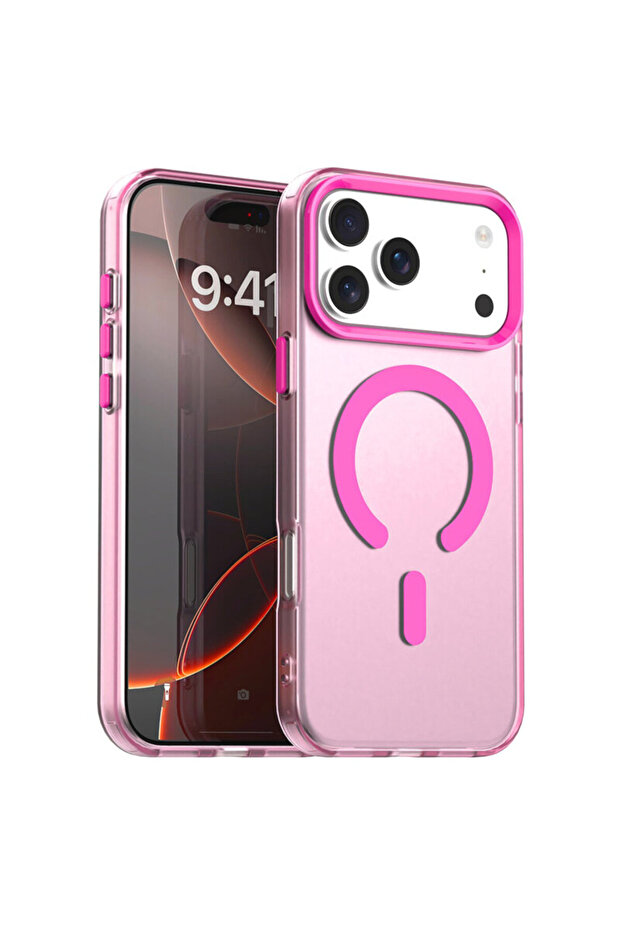 Husa iPhone 17 Pro CandyCase MagSafe, roz - 1