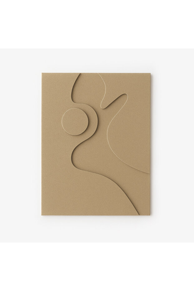 Kai Ahşap Soyut Tablo 35x50 - 1