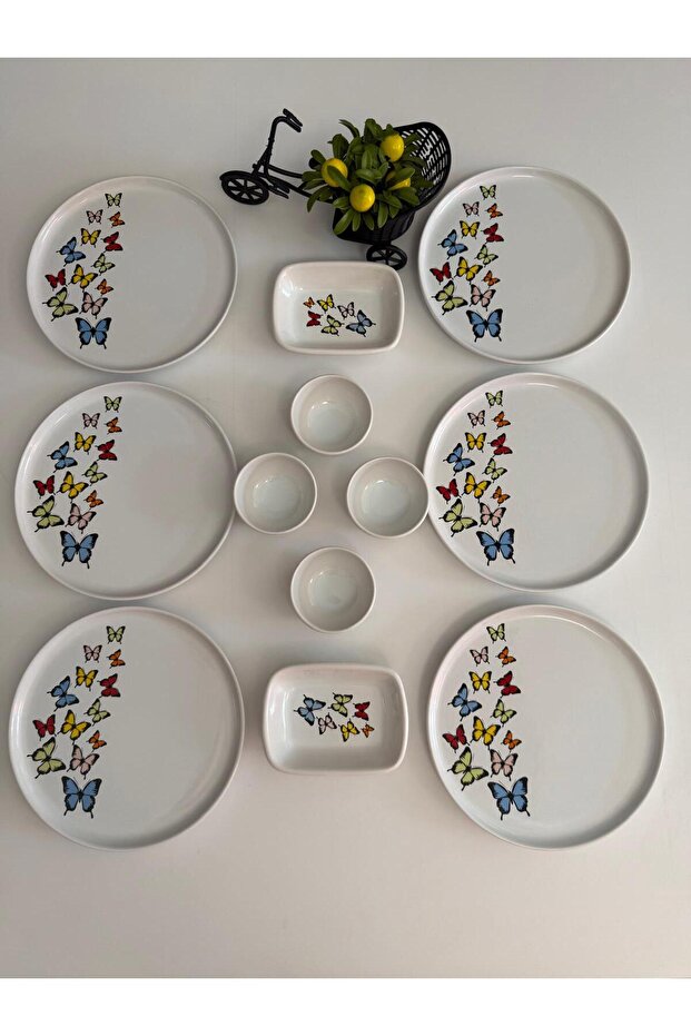 Set Breakfast Butterfly 12 Pieces for 6 People
