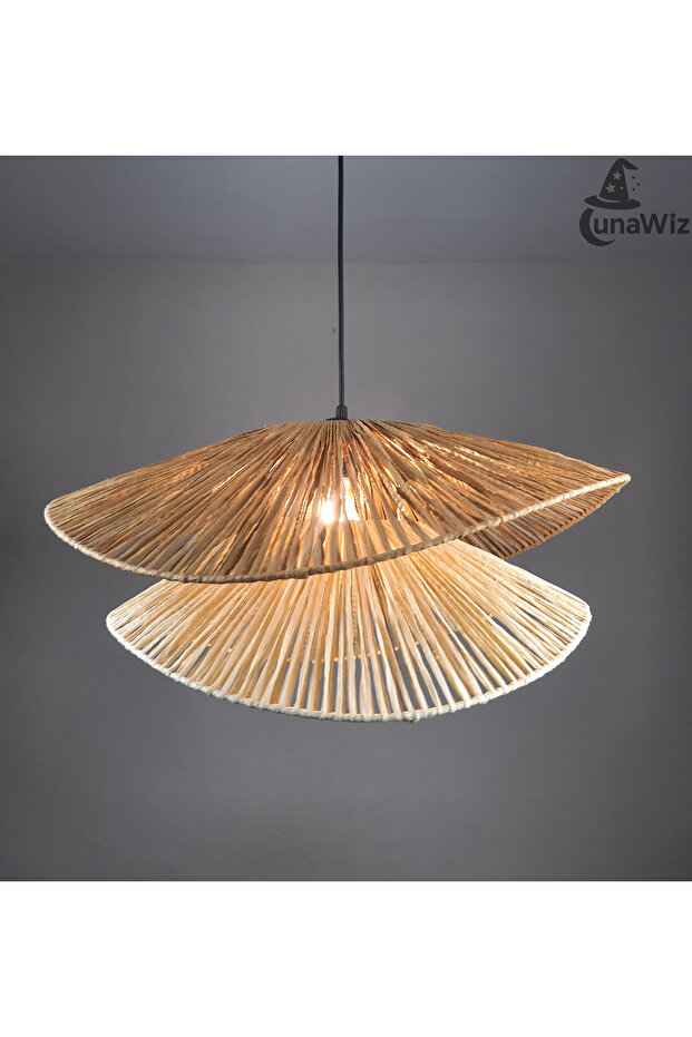 İstiridye Kağıt Rafya Avize - 6