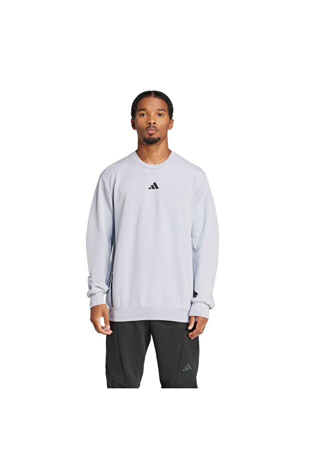 سويت شيرت رجالي باللون الرمادي من D4T CREW SWEATS JP0927