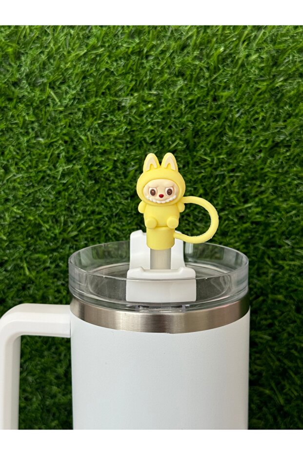 Labubu Termos Pipet Süsü/Lafufu Pipet Tıpası/Pipet Kılıfı - 4