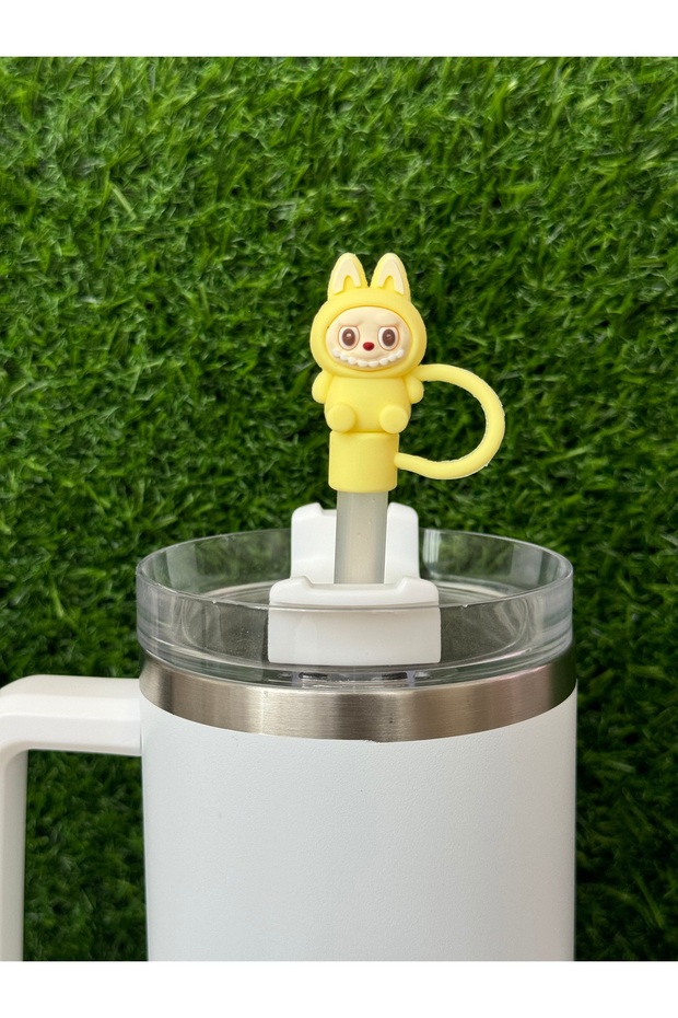 Labubu Termos Pipet Süsü/Lafufu Pipet Tıpası/Pipet Kılıfı - 7
