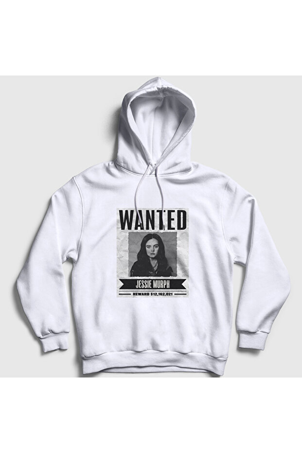 Unisex White Wanted Jessie Murph Hooded Sweatshirt 575463Tt