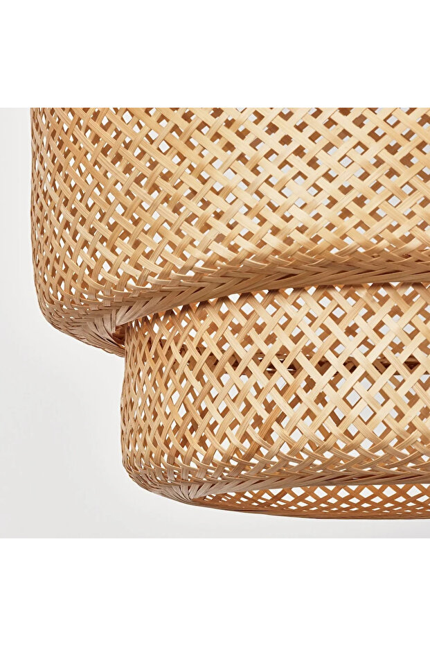 Bambu Avize 50cm- Iskandinav, Modern, Bohem, Rattan Avize, Aydınlatma - 2